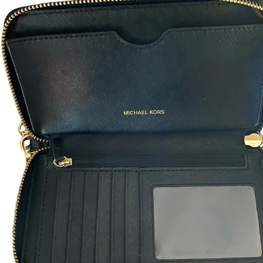 Michael Kors Blue Saffiano Leather Wallet